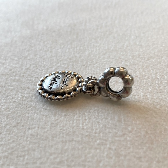 SOLD Retired Pandora Grand-Mother silver dangle charm with CZ - Picture 4 of 10